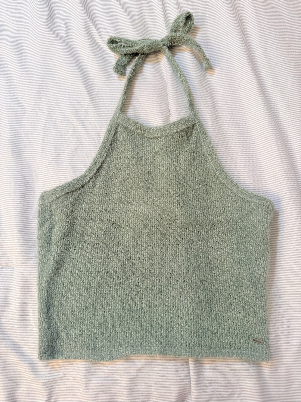 Hollister S Soft Knit Sage Halter Top